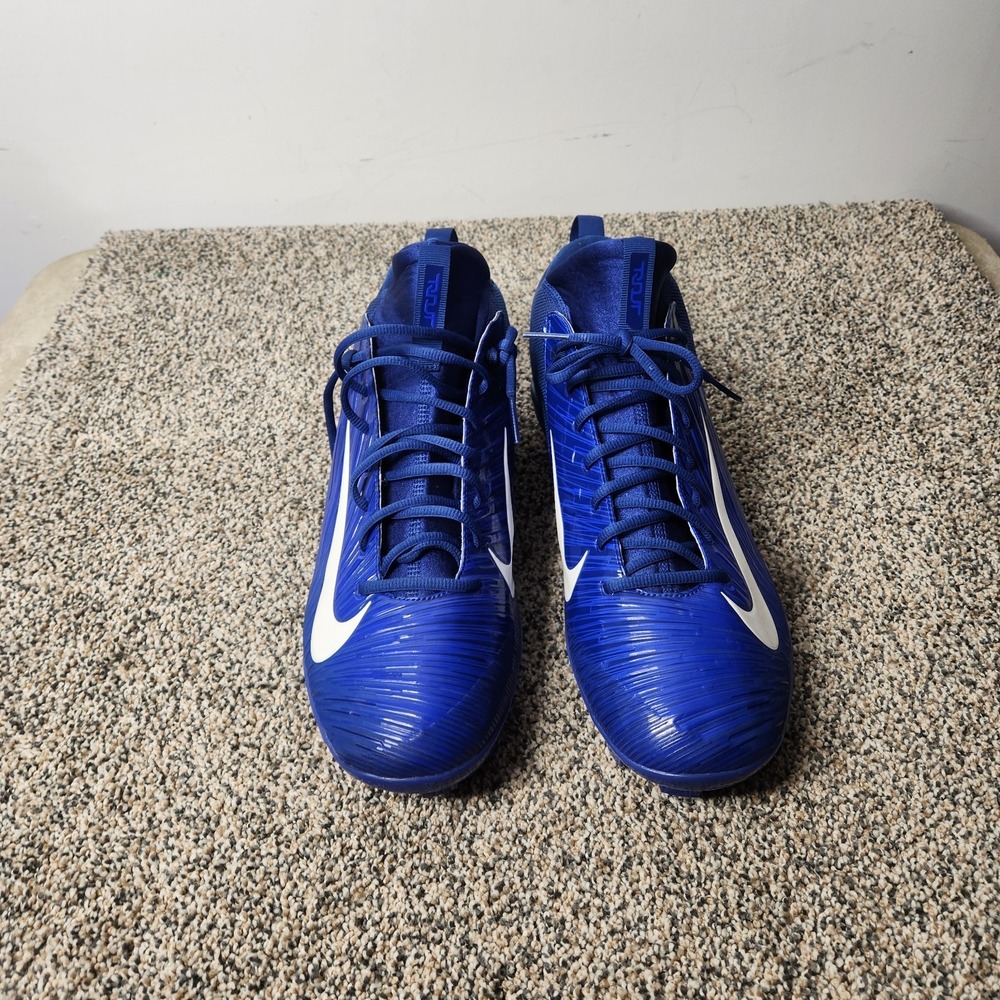 Nike Mike Trout 3 Baseball Cleats Rush Blue Men's Size 16 Light Use Non Metal